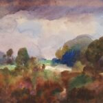 Vibrant Horizons in Watercolor